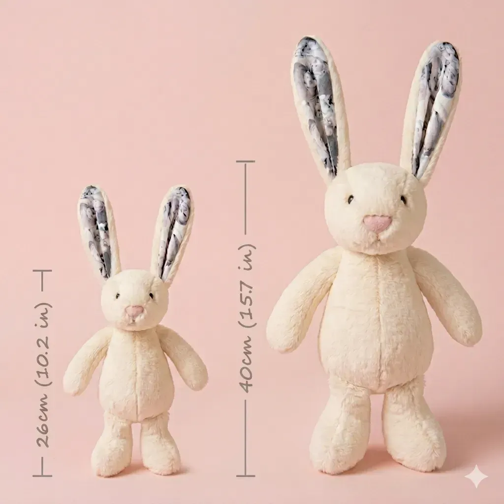Personalisiertes Foto-Plüsch-Häschen – Personalisiertes Häschen-Geschenk Mit Verstecktem Ohr Für Paare, Jahrestagsgeschenke - DePhotoBoxer