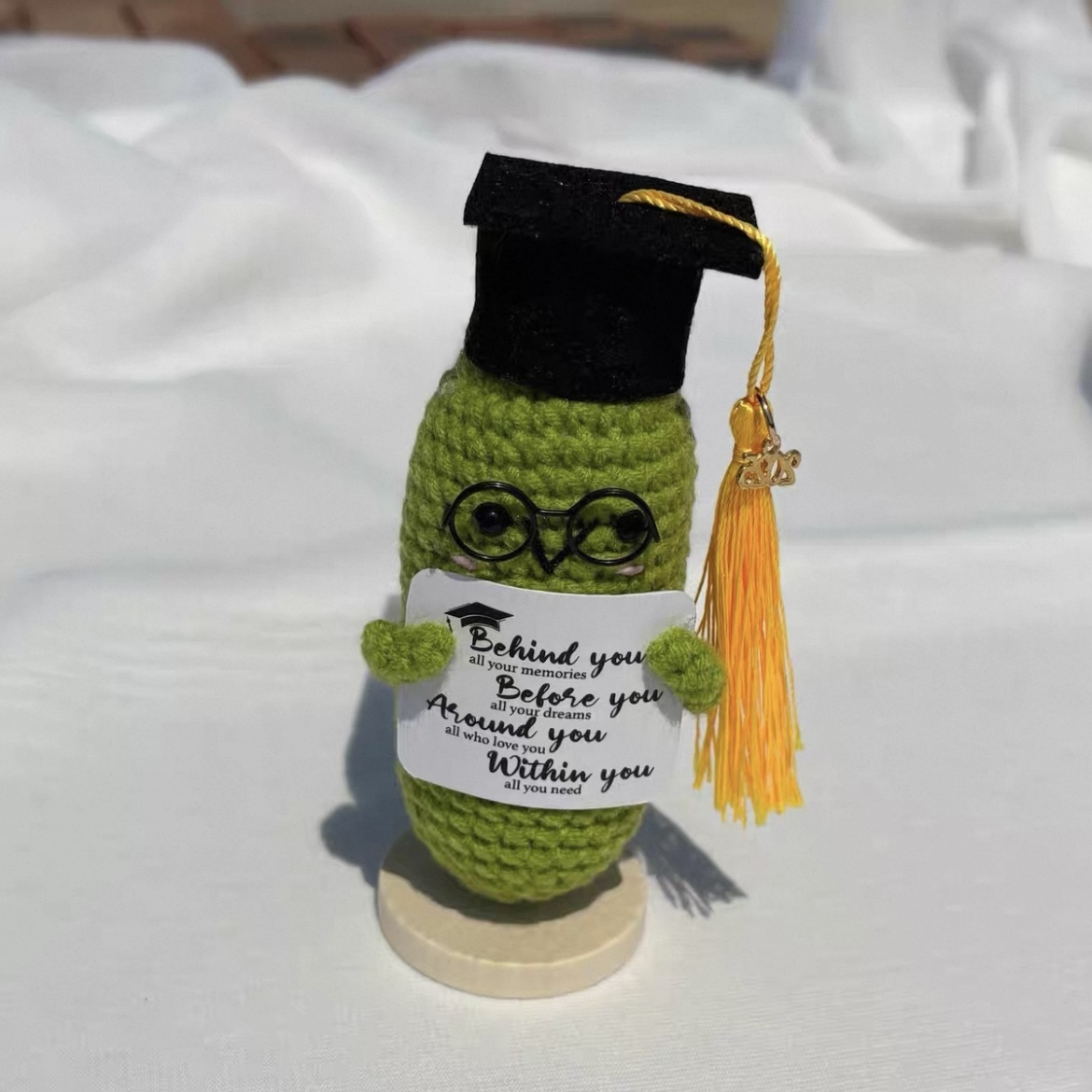 Doktorhut 2025, Handgefertigte Häkelpuppe, Positive Energie, Abschlussgeschenk, Geeignet Für Freunde, Klassenkameraden Und Lehrer