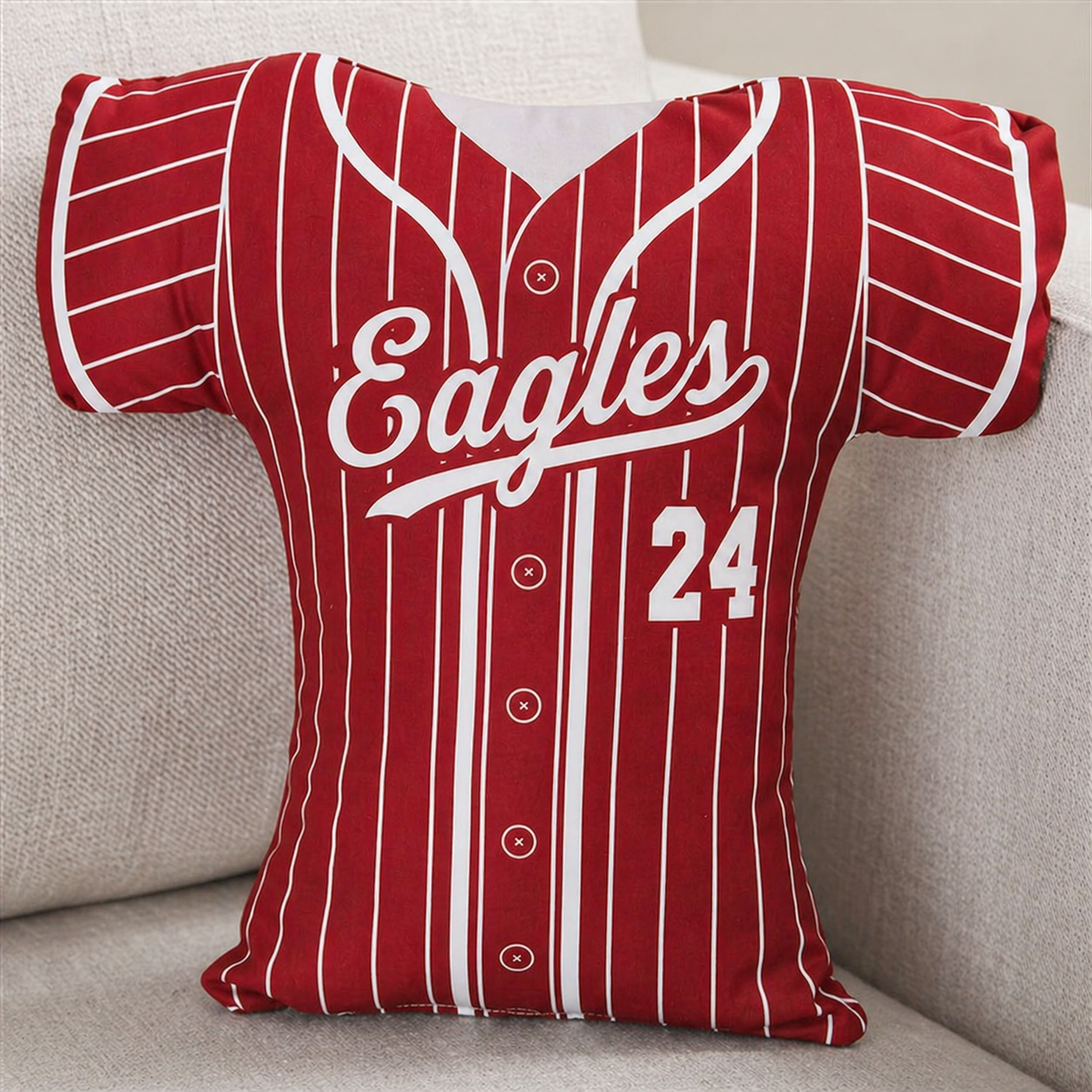 Personalisiertes Baseball-trikot-kissen, Individuelles Kissen Mit Name Und Nummer, Weiches Plüschkissen, Einzigartiges Sportgeschenk Für Fans, Heimdekoration