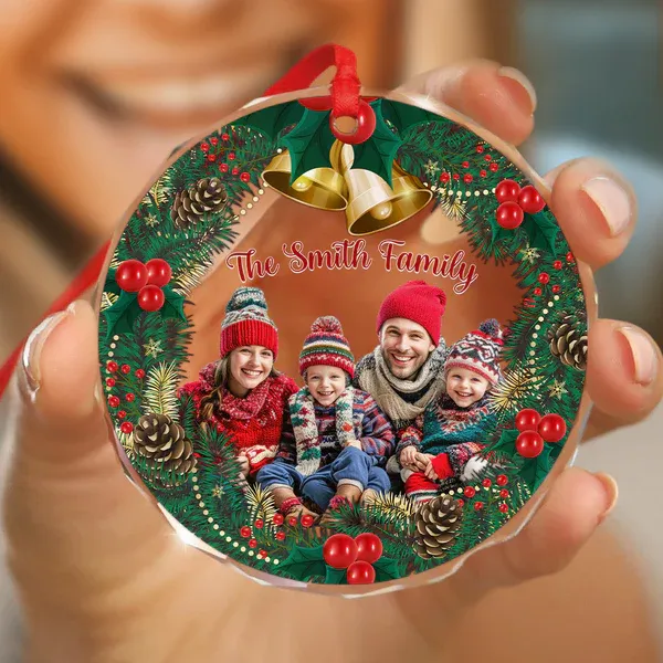 Benutzerdefinierte Foto-familienbande Sind Ein Unzerbrechliches Ornament, Das Beste Weihnachtsgeschenk Für Die Familie - DePhotoBoxer