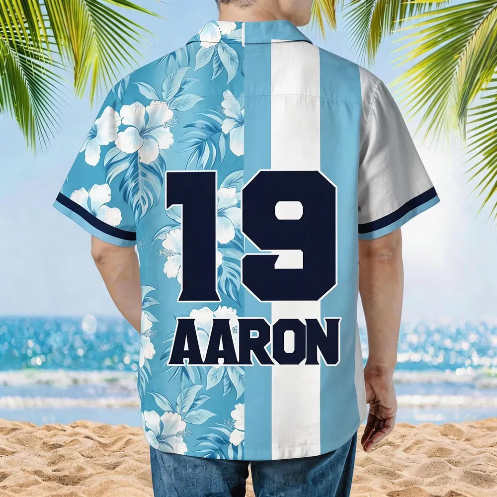 Individuell Gestaltetes Retro-fußballtrikot, Aloha-hawaiihemd, Spieltags-hawaiihemd, Geschenk Für Fußballfans, Vatertagsgeschenk