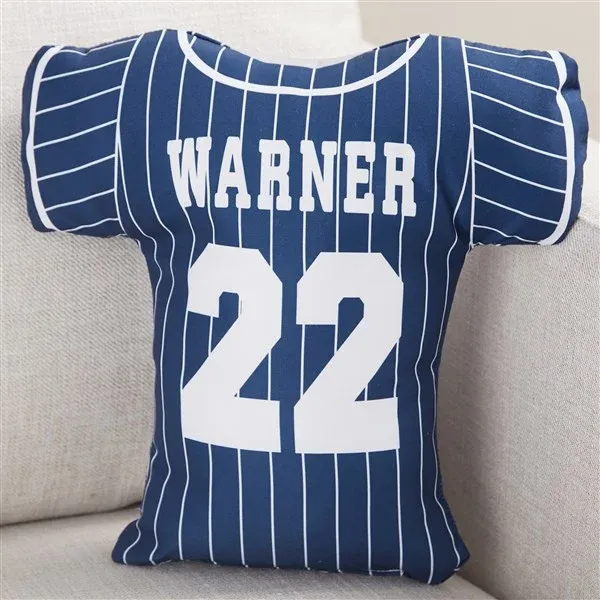 Personalisiertes Baseball-trikot-kissen, Individuelles Kissen Mit Name Und Nummer, Weiches Plüschkissen, Einzigartiges Sportgeschenk Für Fans, Heimdekoration