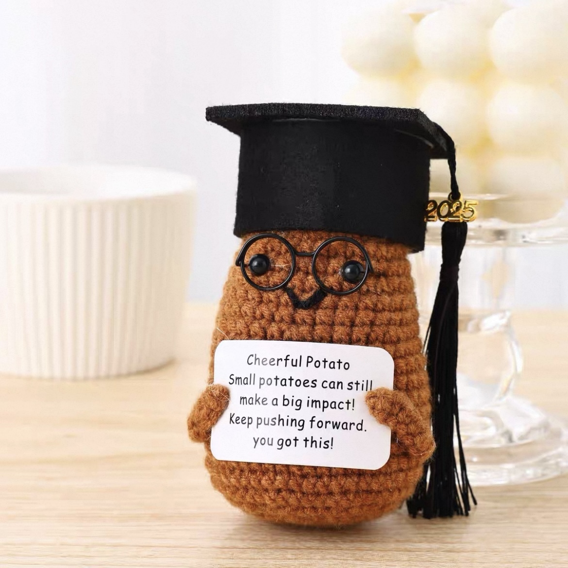 Doktorhut 2025, Handgefertigte Häkelpuppe, Positive Energie, Abschlussgeschenk, Geeignet Für Freunde, Klassenkameraden Und Lehrer