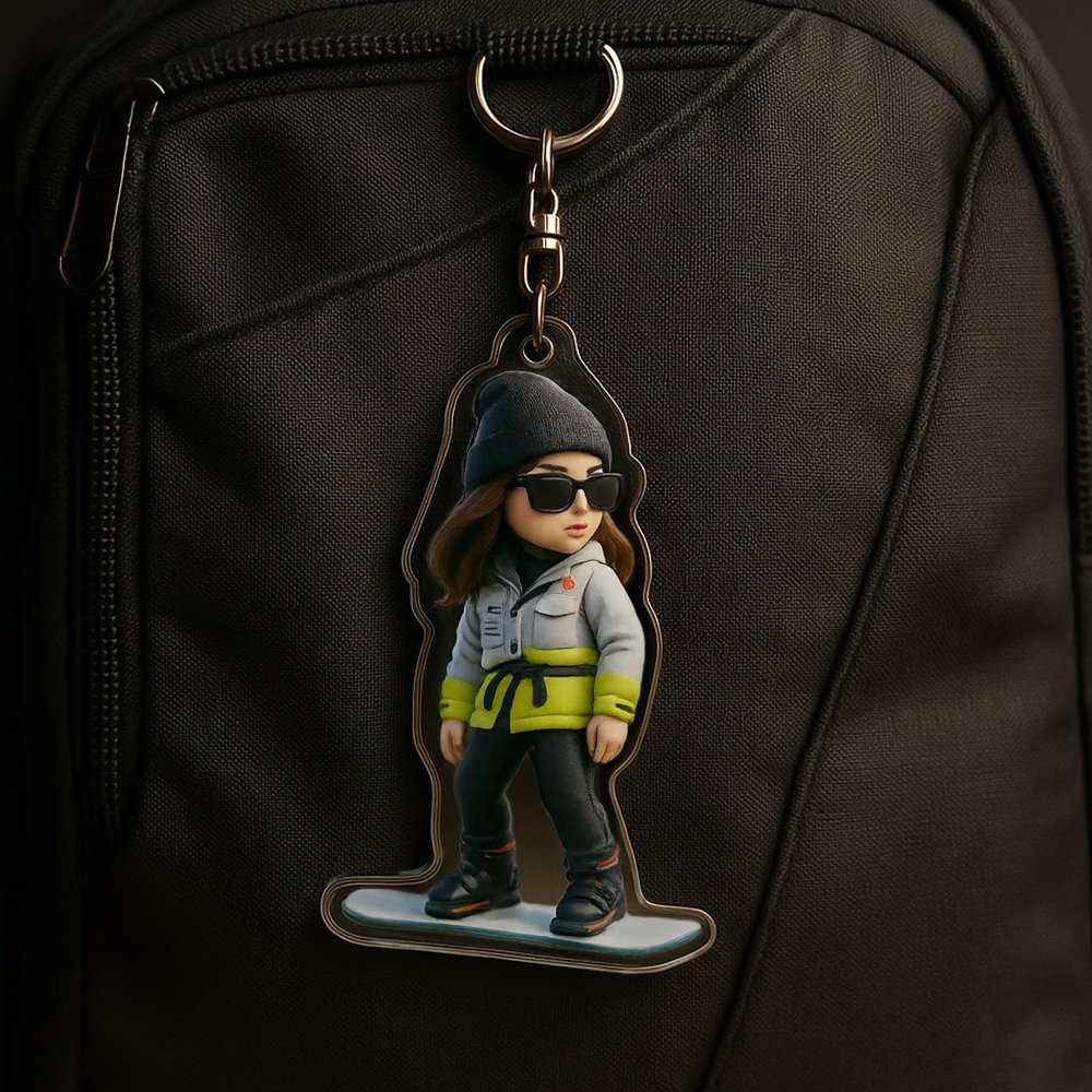 Custom Cartoon Cat Keychain Personalized Acrylic Cartoon Keychain Photo Bag Charm Unique Keepsake Gift For Pet Owner