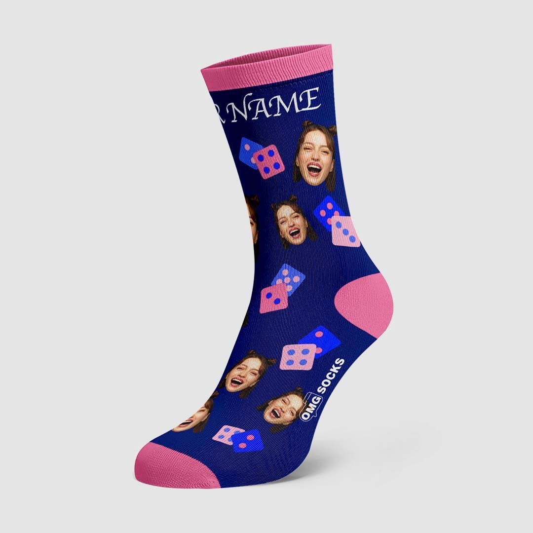 Dice Face Socks - PhotoBoxer