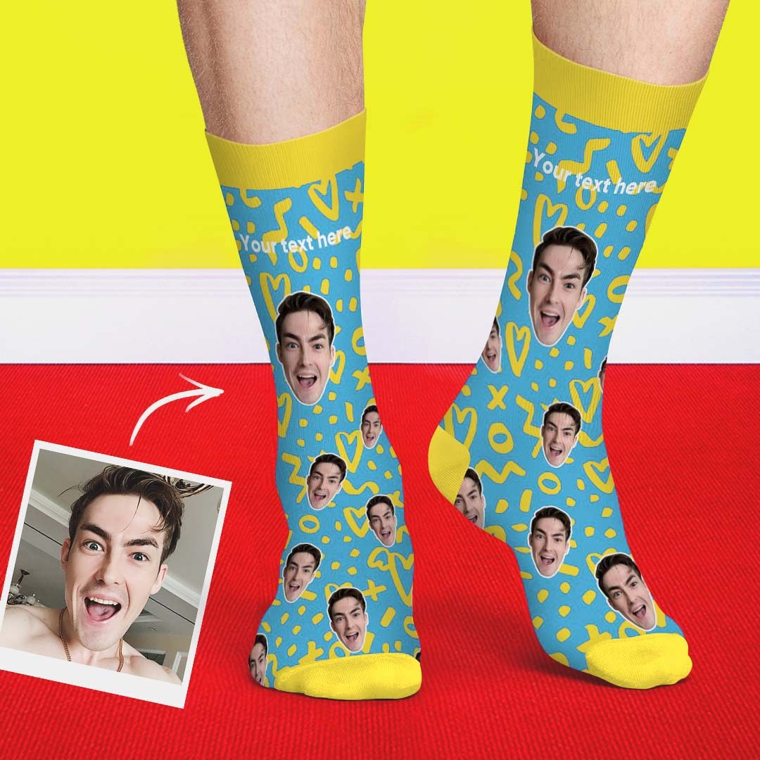 Heart Lines Photo And Socks - PhotoBoxer