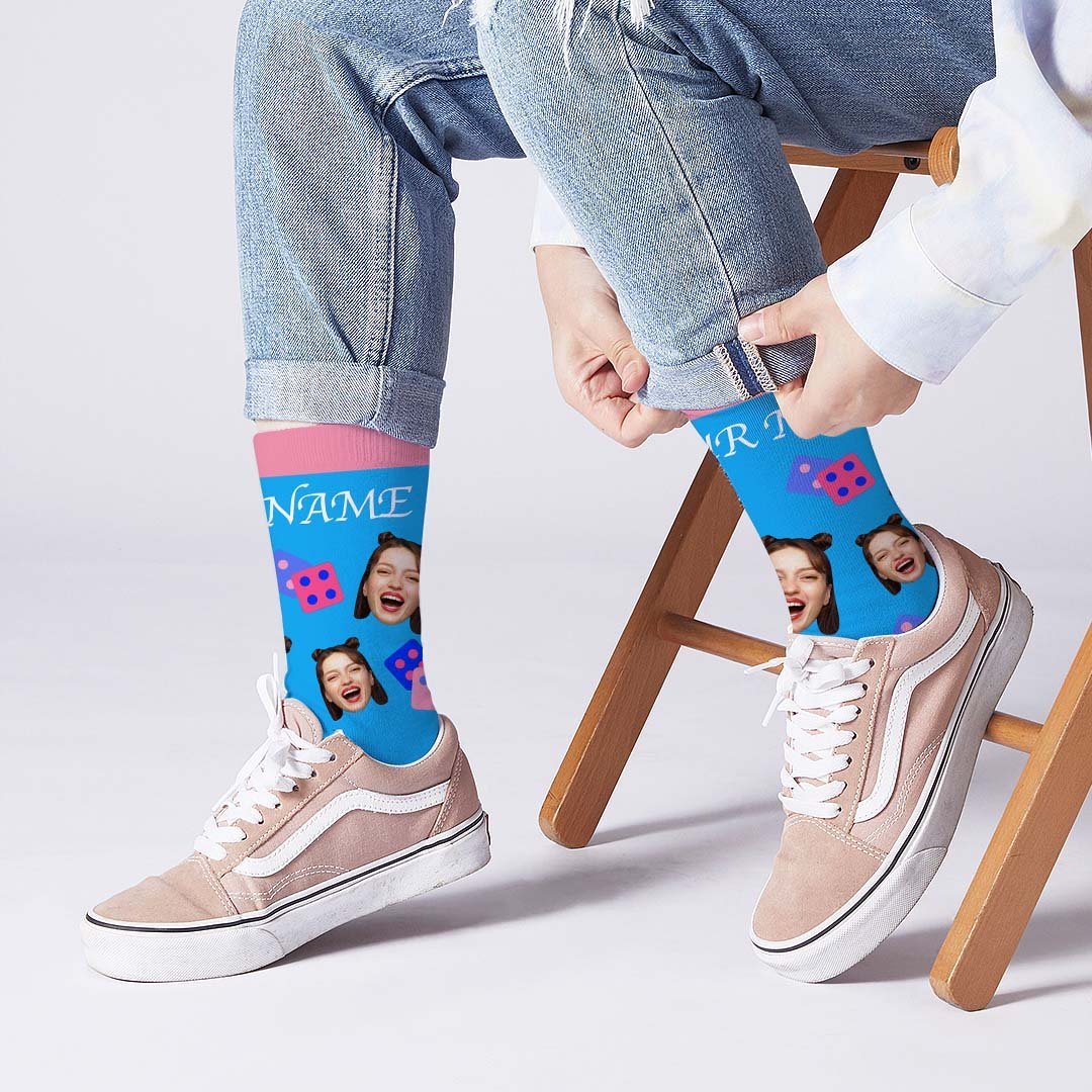 Dice Face Socks - PhotoBoxer