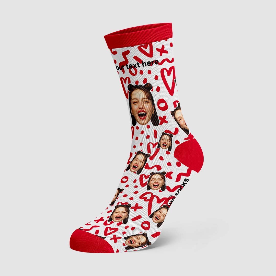 Heart Lines Photo And Socks - PhotoBoxer