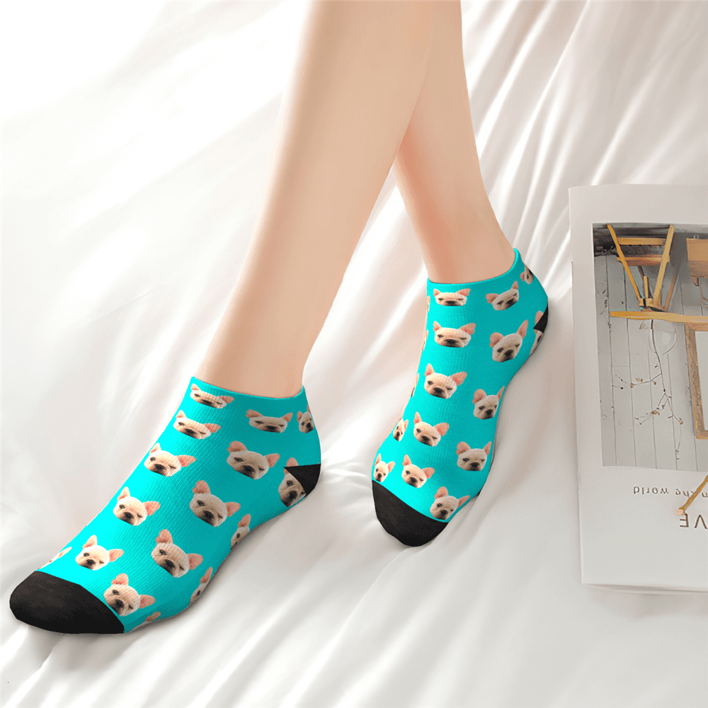 Custom Face Pet Ankle Socks - PhotoBoxer