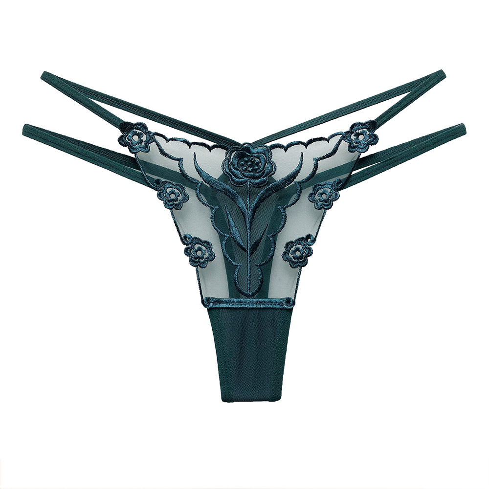 Sexy Lace Thong Alluring Lace Panties With Flower Ignite Passion - PhotoBoxer