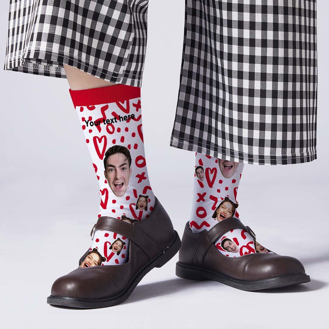 Heart Lines Photo And Socks - PhotoBoxer