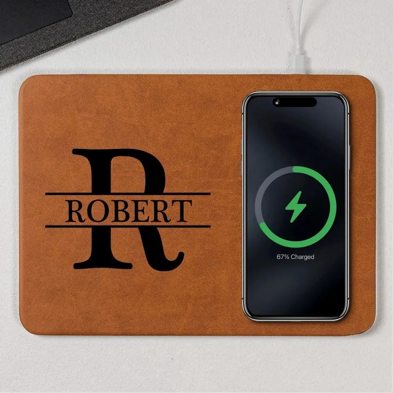 Personalized Charging Pad Dad Sketch Line Art Custom Photo Father's Day Gift For Dad - PhotoBoxer