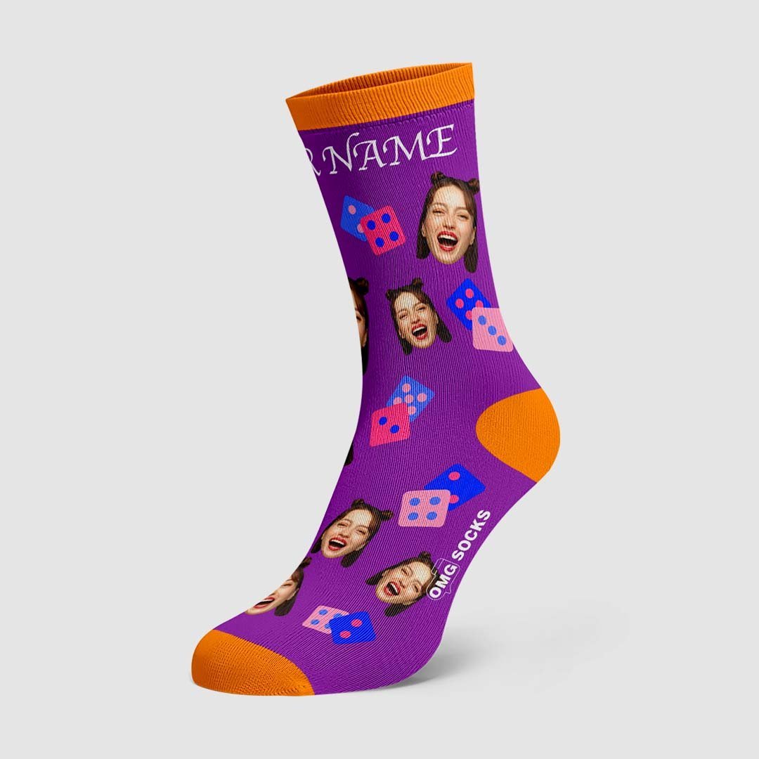 Dice Face Socks - PhotoBoxer