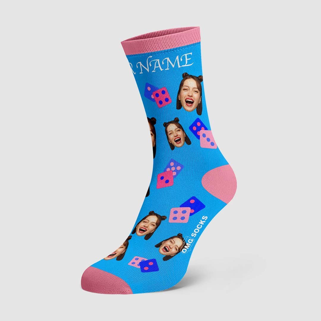 Dice Face Socks - PhotoBoxer