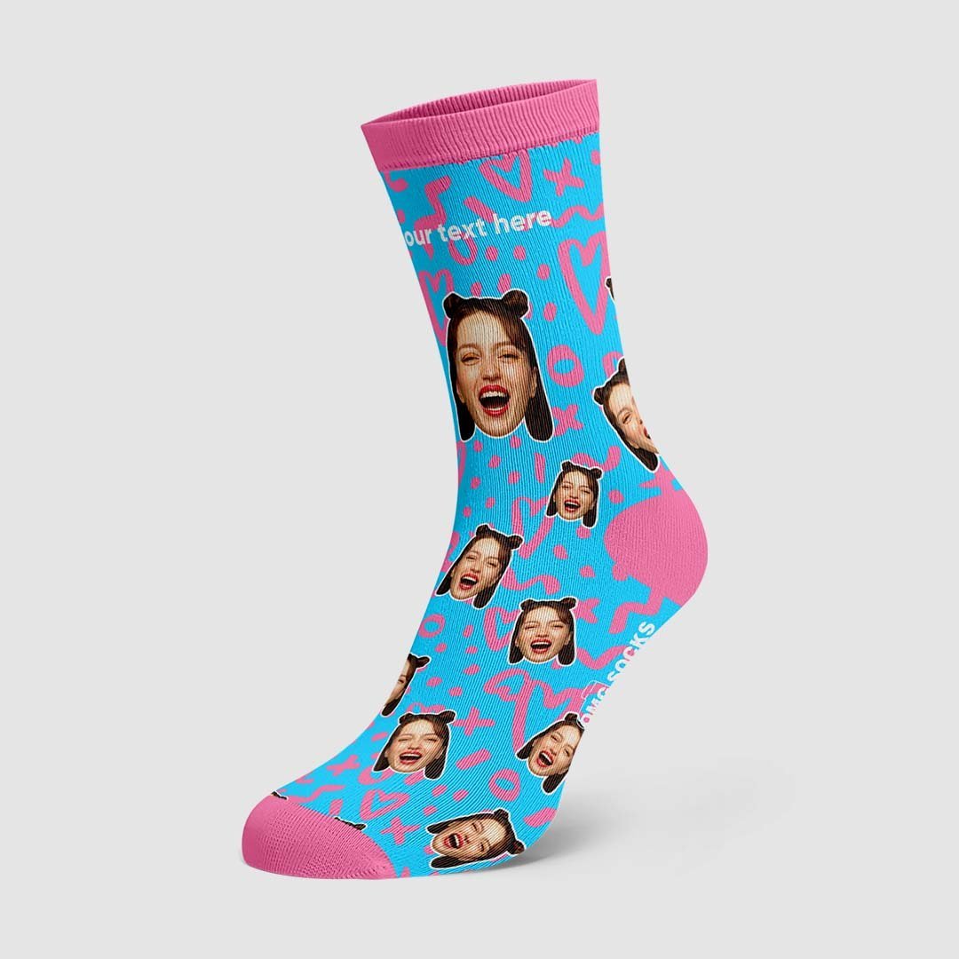 Heart Lines Photo And Socks - PhotoBoxer