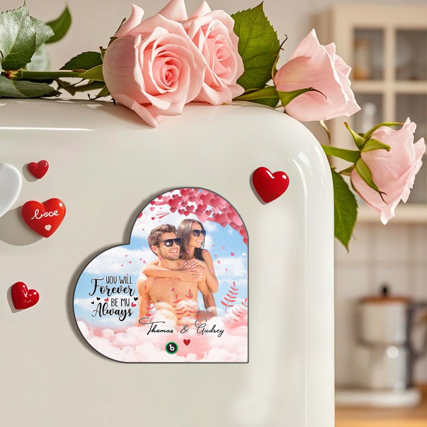 Personalized Music Fridge Magnet, Custom Music Wall Photo Sticker, Best Gift for Him - PhotoBoxer