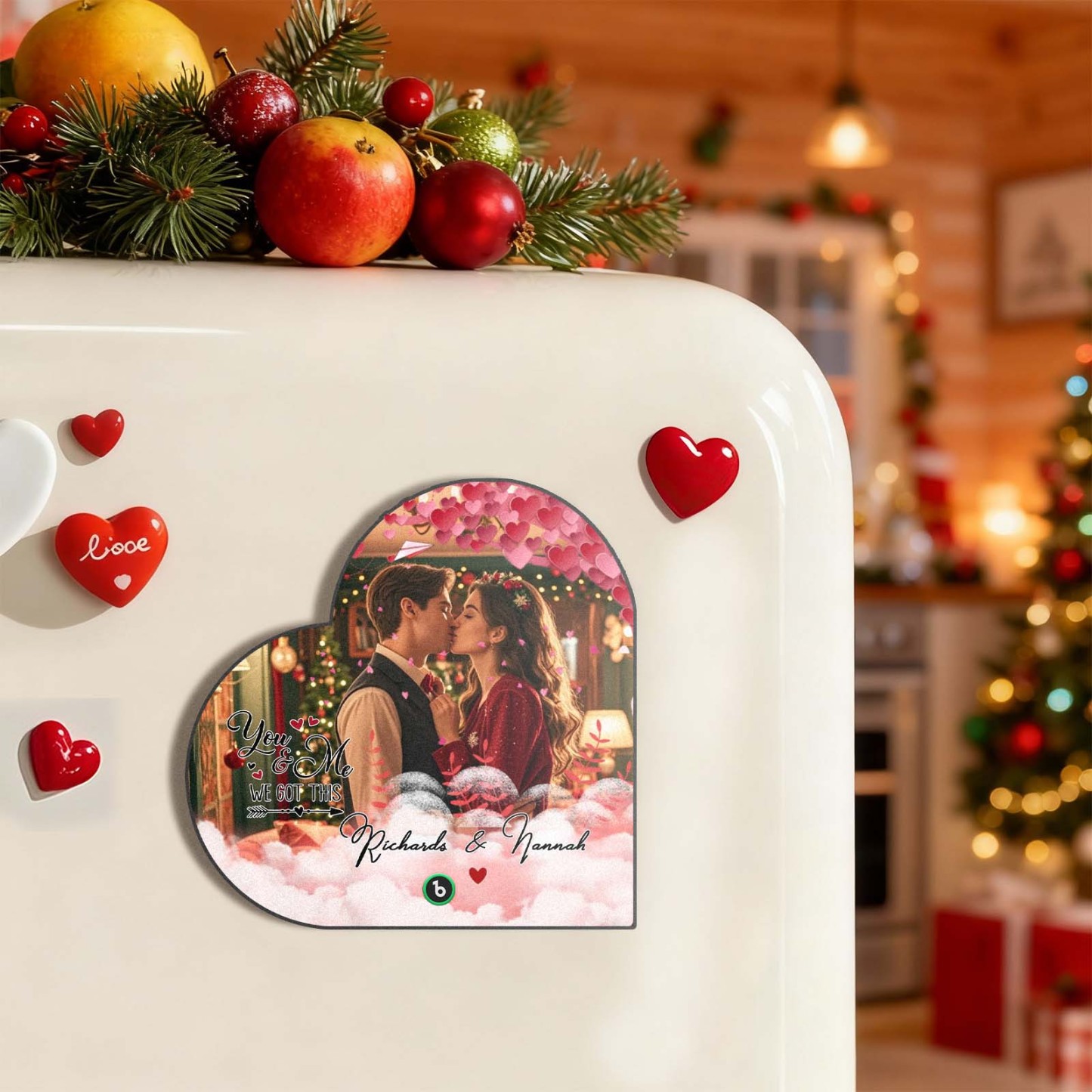 Personalized Music Fridge Magnet, Custom Music Wall Photo Sticker, Best Gift for Him - PhotoBoxer