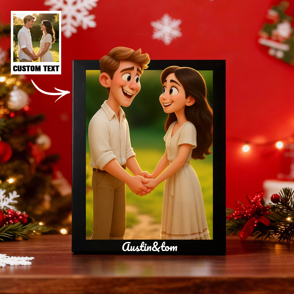 Custom Portrait Cartoon Frame｜Unique Illustration from Your Photo｜Ideal Gift for Couples, Family & Friends