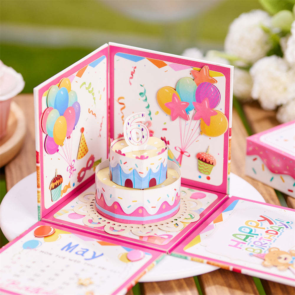 Personalized Birthday Exploding Surprise Box Card Custom 3D Pop-Up Greeting Card - PhotoBoxer