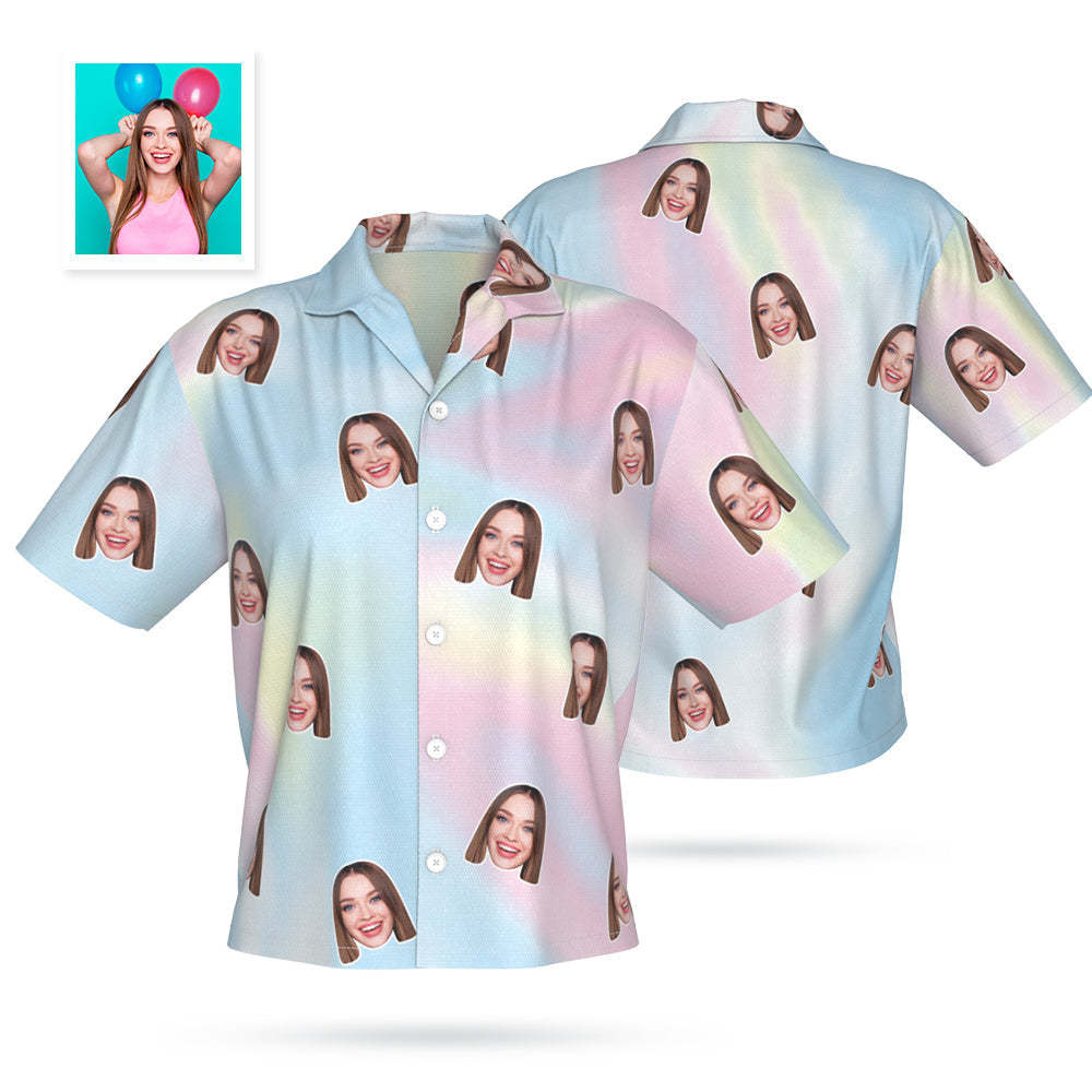 Custom Face Hawaiian Shirt Personalized Photo Summer Shirts for Women - Lucid Dreams