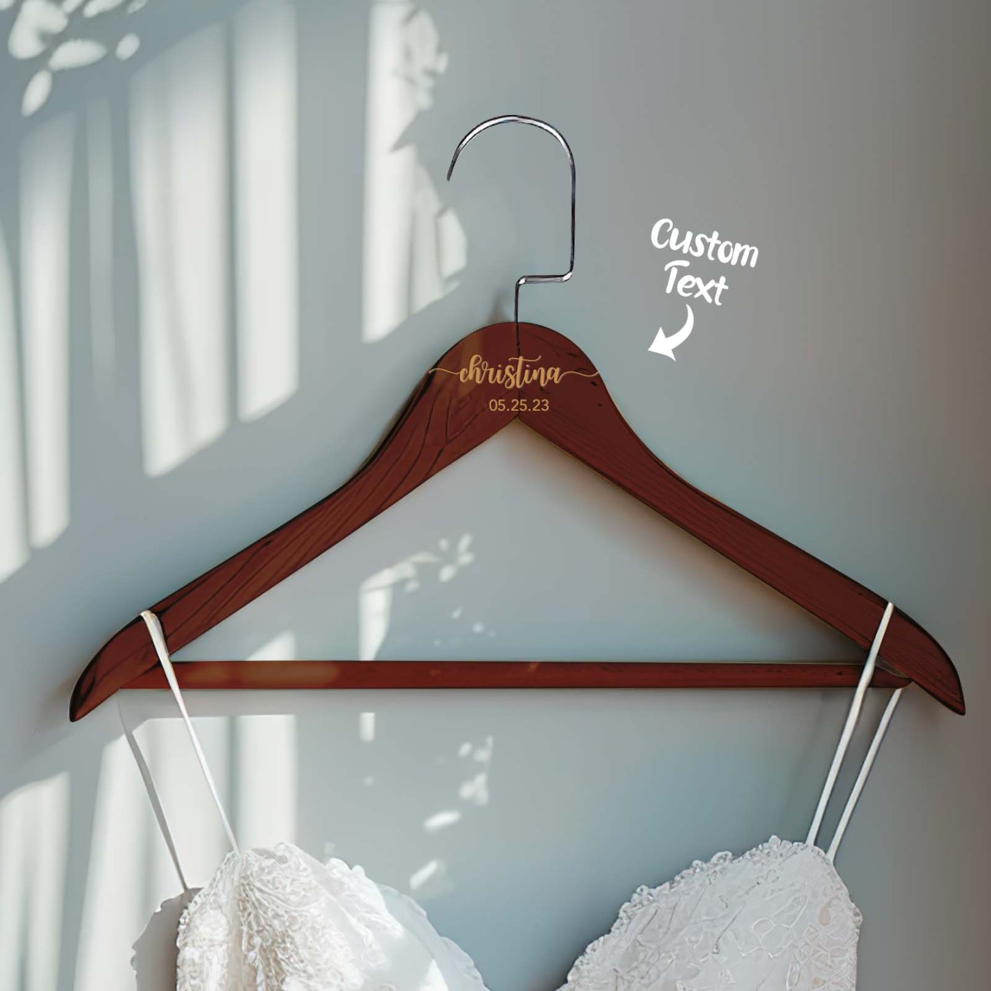 Personalized Bridesmaid Hangers Wedding Hanger Custom Wooden Engraved Hanger Bridal Dress Hanger Wedding Name Hangers - PhotoBoxer