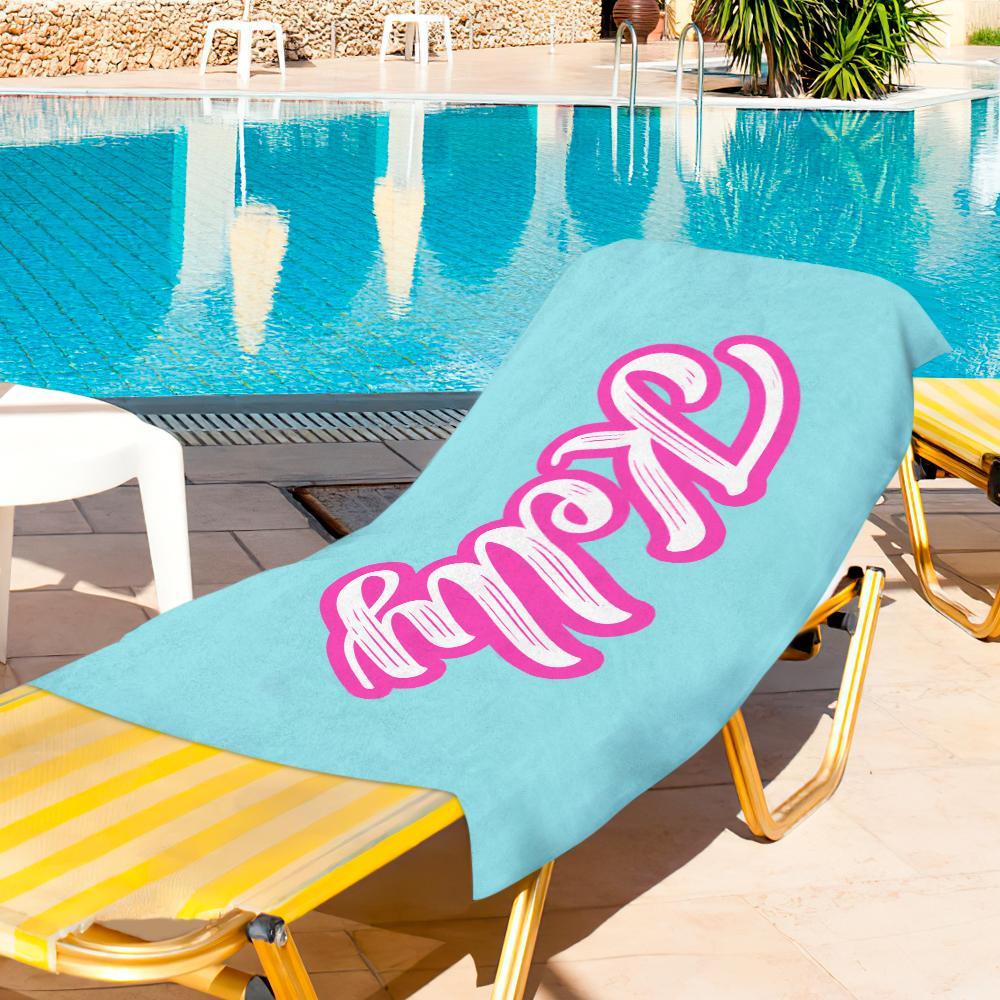 Personalised Towel Engraved with Name Colorful-Kelly - PhotoBoxer