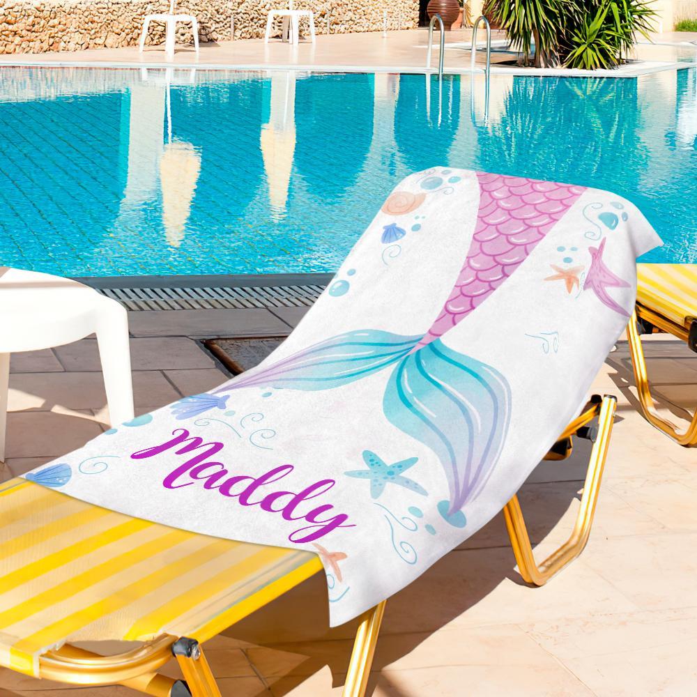 Personalised Towel Engraved with Name Colorful-Maddy - PhotoBoxer