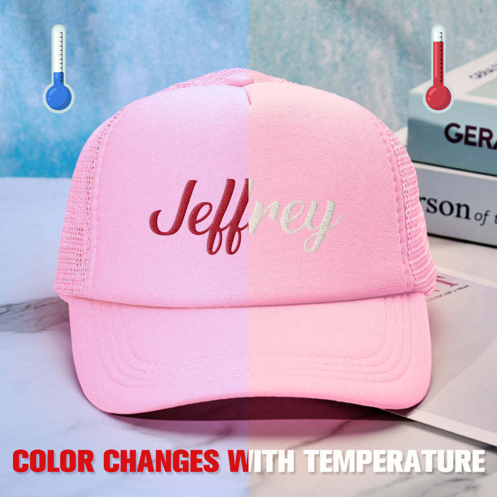 Custom Puff Print Trucker Hat Personalized Temperature-sensitive Foam Trucker Caps - PhotoBoxer