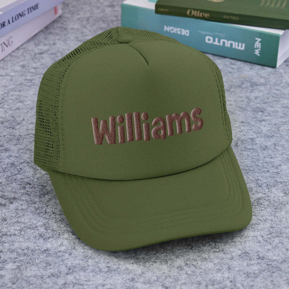 Custom Puff Print Trucker Hat Personalized Foam Trucker Caps for Adult - PhotoBoxer