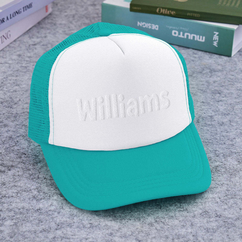 Custom Puff Print Trucker Hat Personalized Name Foam Trucker Caps for Adult - PhotoBoxer