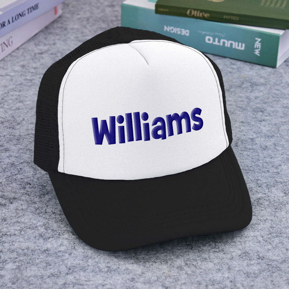 Custom Puff Print Trucker Hat Personalized Name Foam Trucker Caps for Adult - PhotoBoxer