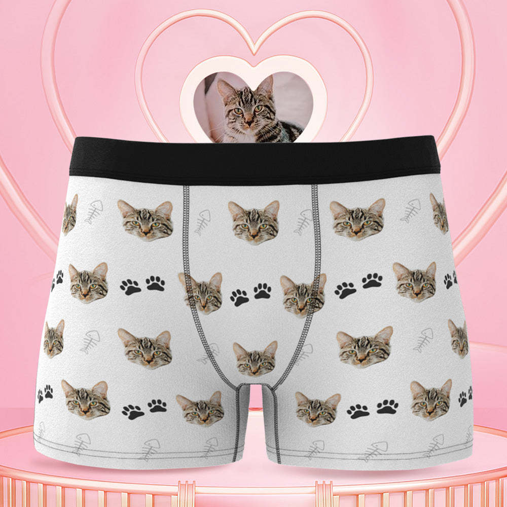 Men's Custom Cat Boxer Shorts - MyFaceBoxer