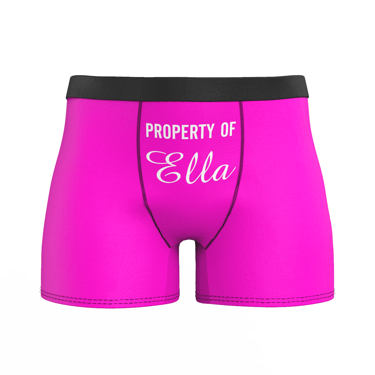 Pink Men's Personalized Name Colorful Boxer Shorts