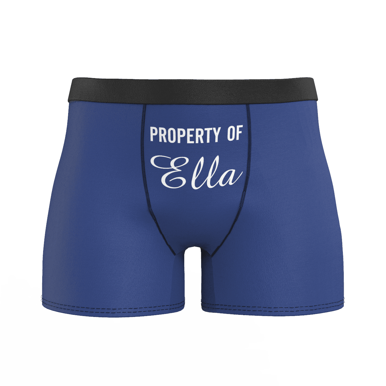 Smoky Blue Men's Personalized Name Colorful Boxer Shorts