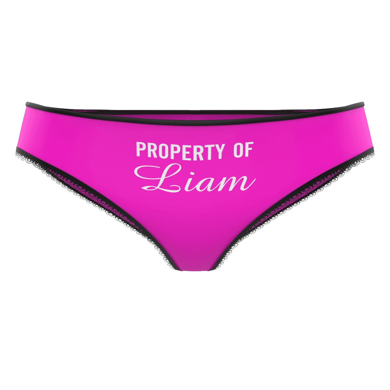 Pink Couple Plain Women's Custom Name Colorful Panties