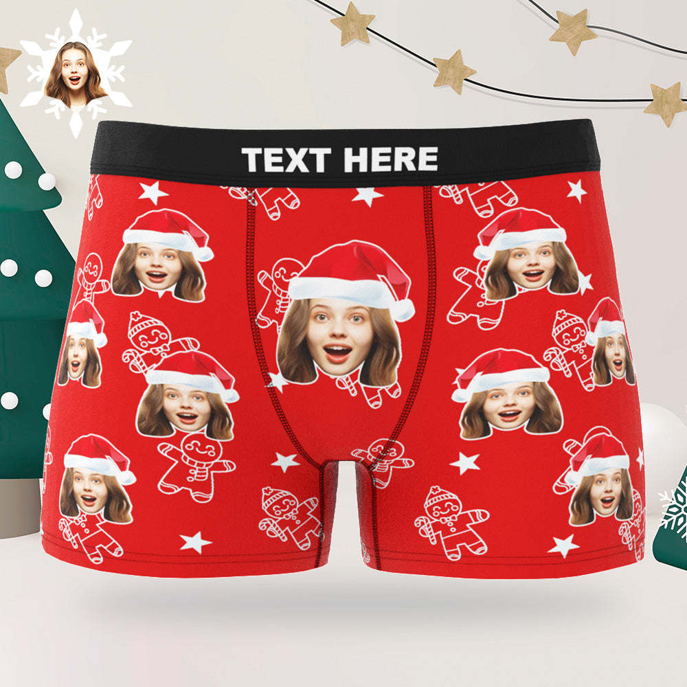 Christmas Men's Boxer Briefs Custom Briefs Gift for Him Funny Christmas Boxers