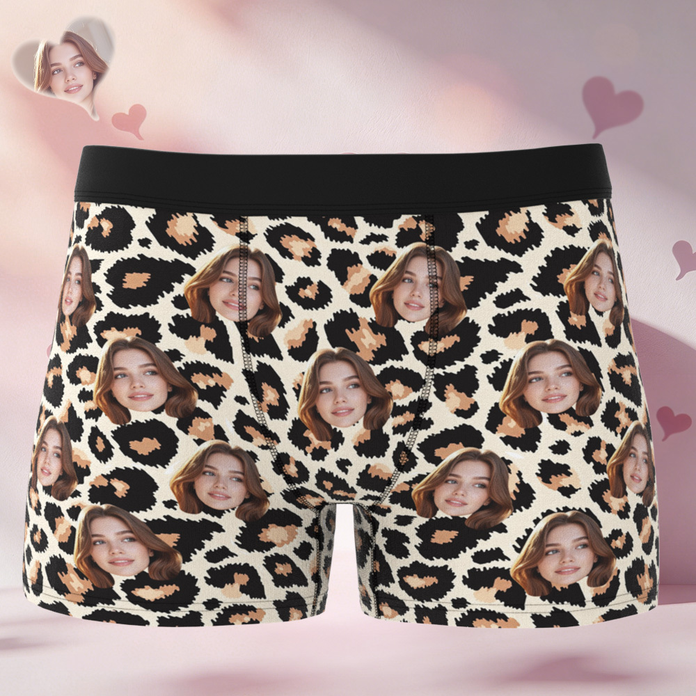 Custom Valentine's Boxer, Custom Man Underwear, Personalized Couple Gift, Custom Husband Boxer with Face - PhotoBoxer