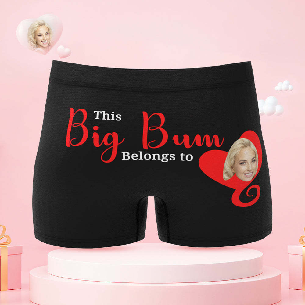 Custom Face Couple Underwear You Belong to Me Personalized Underwear Valentine's Day Gift - PhotoBoxer