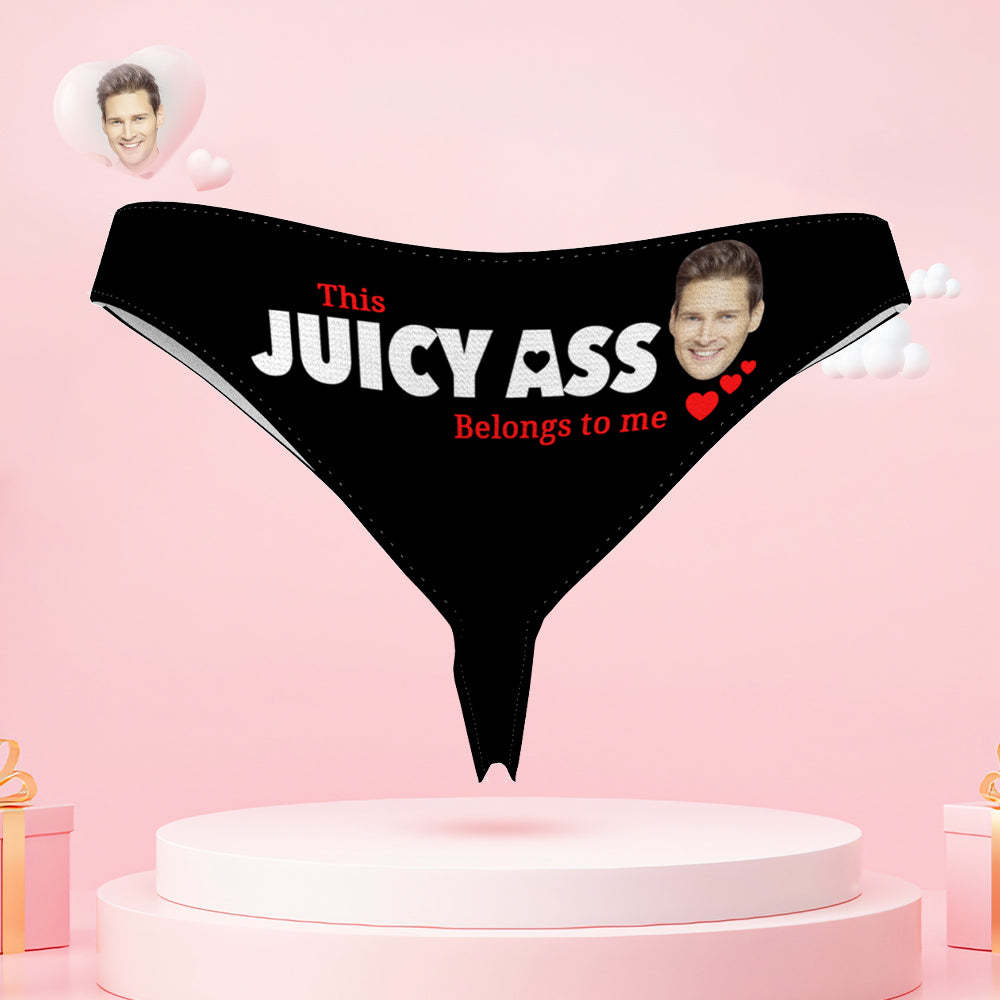 Custom Face Couple Underwear You Belong to Me Personalized Underwear Valentine's Day Gift - PhotoBoxer