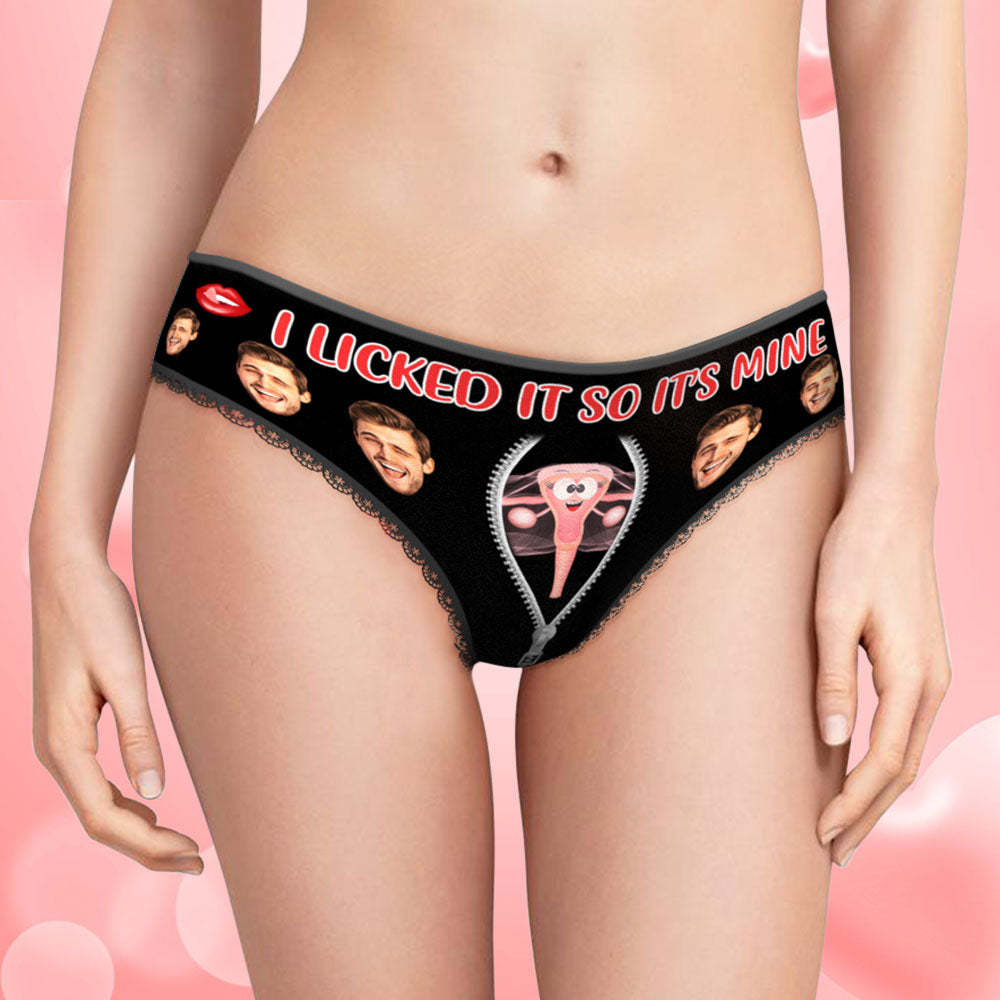 Custom Face Underwear Personalized Boxer Briefs and Panties I SUCKED IT SO IT'S MINE Valentine's Day Gifts for Couple - PhotoBoxer