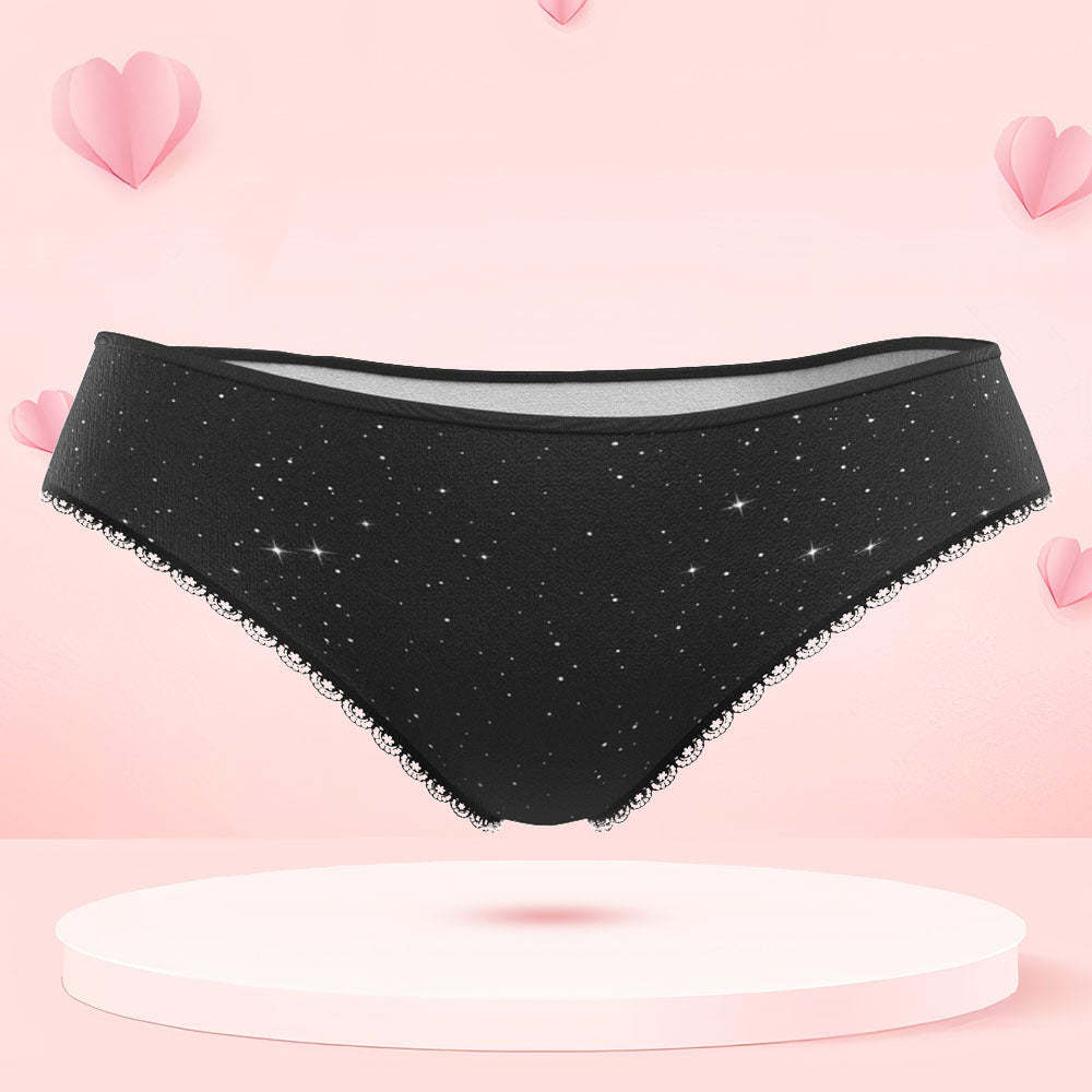 Custom Face Panties Personalized Photo Women's Lace Panties USE THE FORCE Valentine's Day Gift - PhotoBoxer