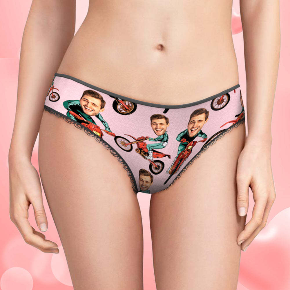 Custom Face Panties Personalized Photo Women's Lace Panties When It's Wet Slide Er In Valentine's Day Gift - PhotoBoxer