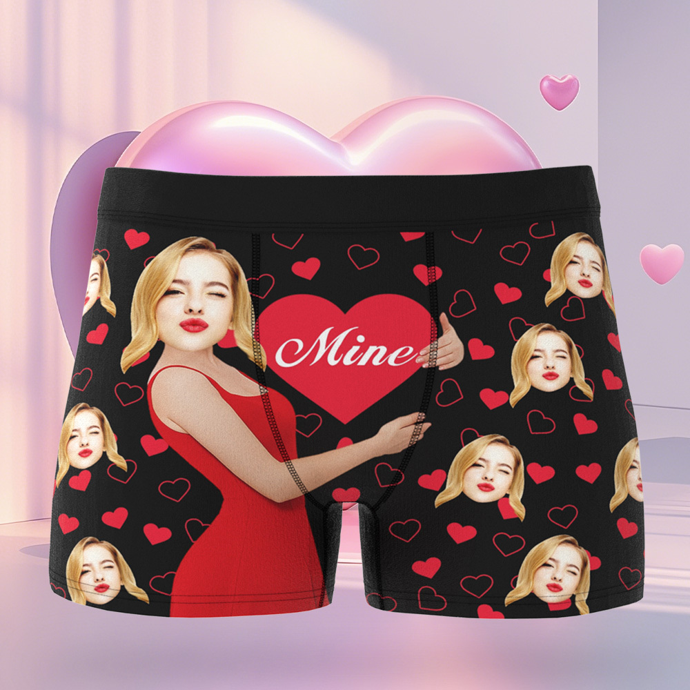 Personalized Face Man Underwear Custom Anniversary,Birthday,Valentines