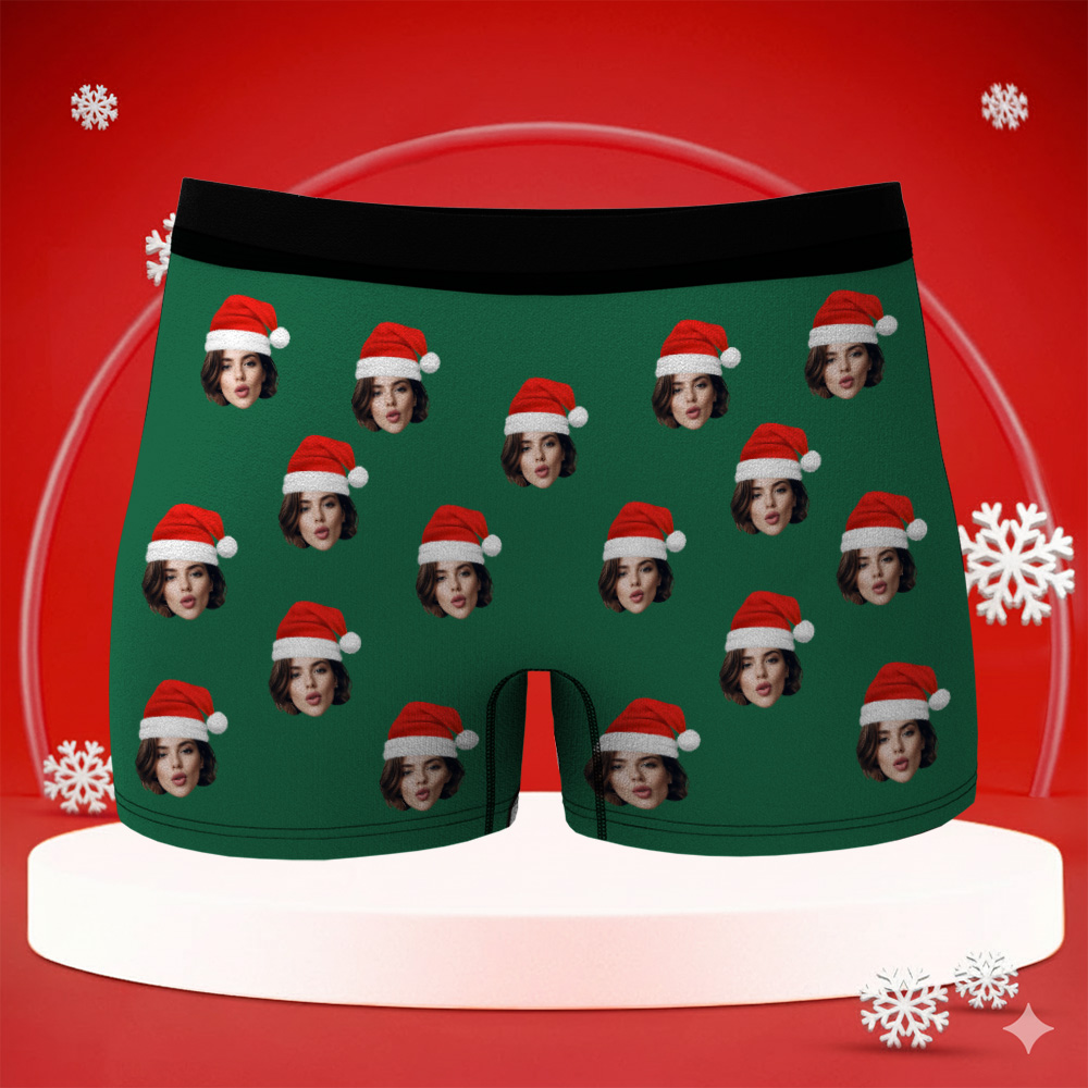 Custom Christmas Men So Big Boxers with Face, Funny Personalized Underwear Gift for Boyfriend, Husband, or Couples