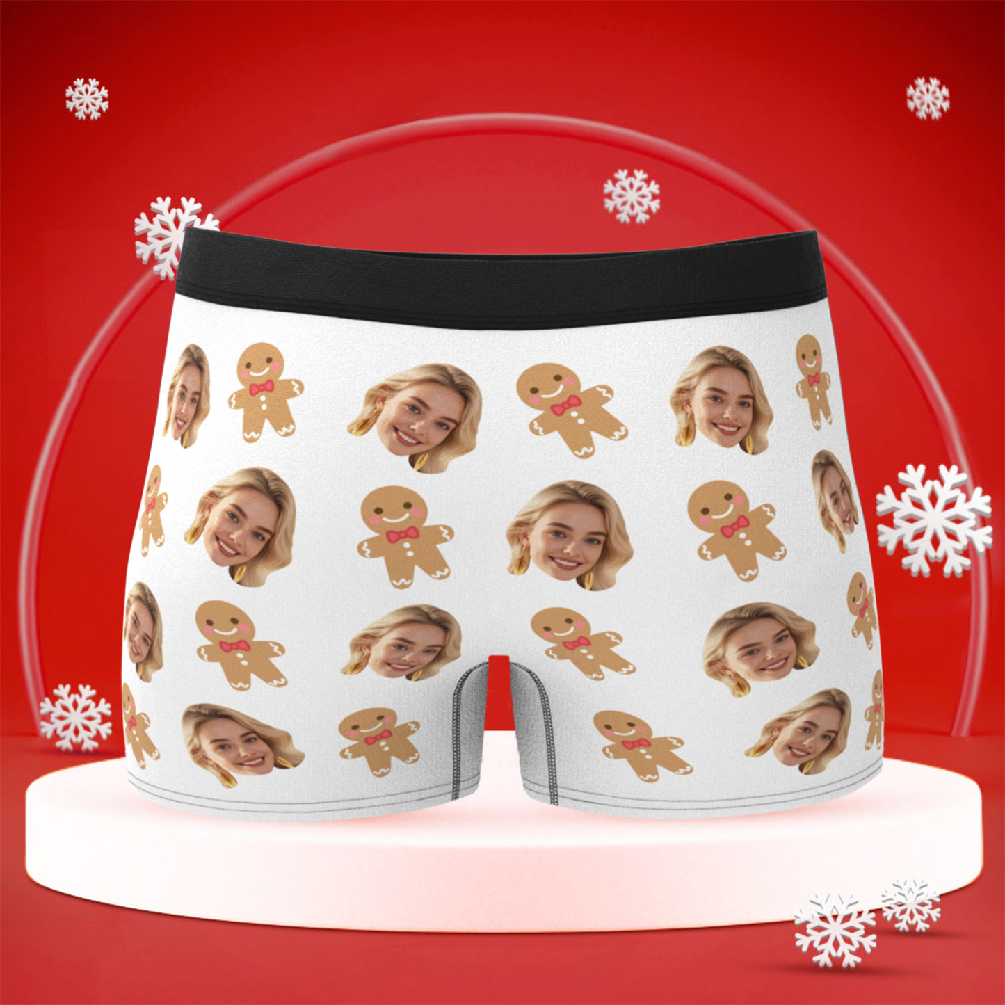 Personalized Photo Underwear, Funny Custom Face Men Boxer Briefs, Gift for Christmas/Valentine's Day Gifts - PhotoBoxer