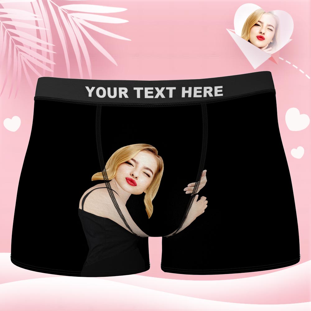Men's Custom Face On Body Boxer Shorts Gift for him - Light Skin