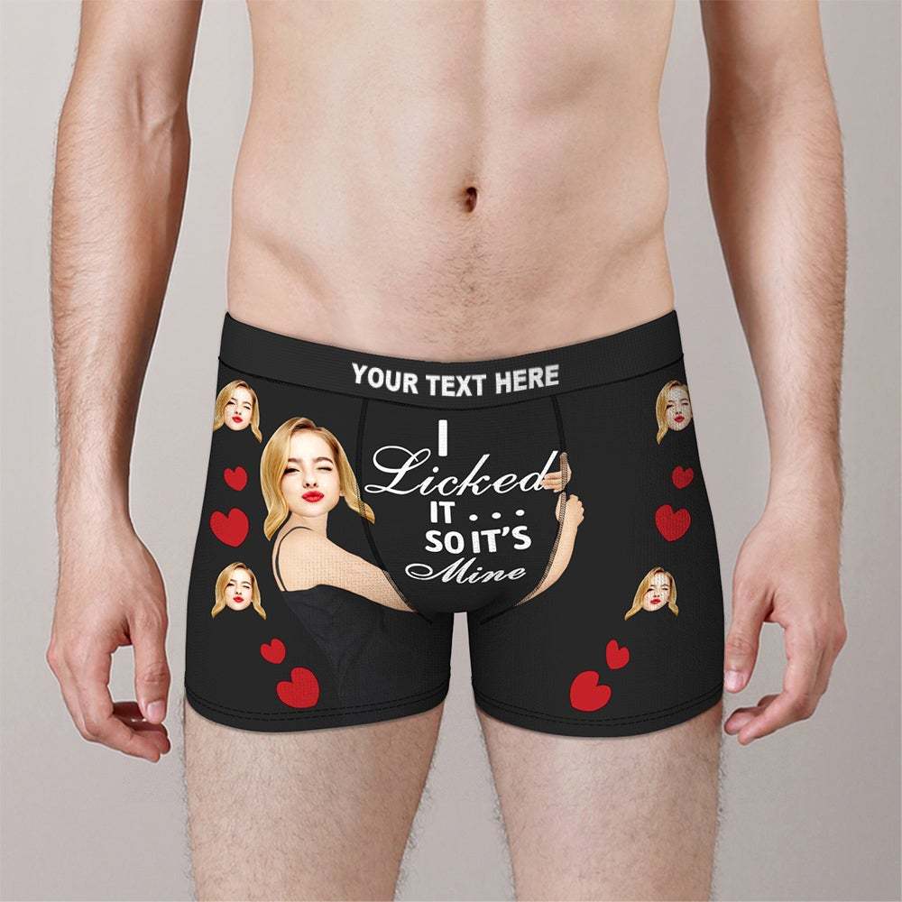 Black Boxer Gift For him Your Text
