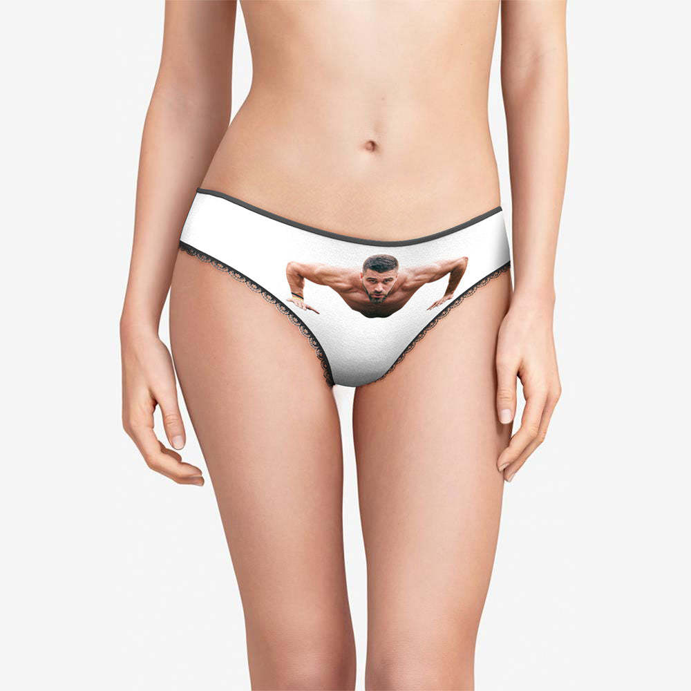 Custom Face Women's Panties Personalised Photo Underwear Push Ups Honeymoon Gift