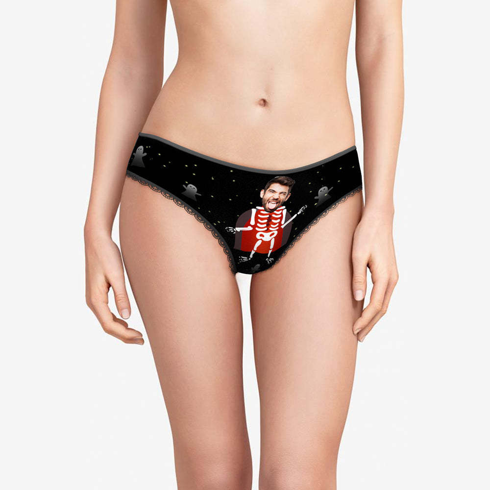 Custom Face Panties Personalised Photo Women's Underwear Halloween Gift For Girlfriend