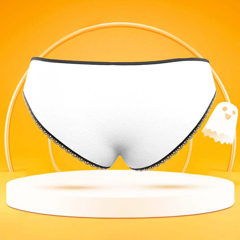 Custom Face Panties Woman's Underwear Pumpkin Trick or Treat Halloween Gift